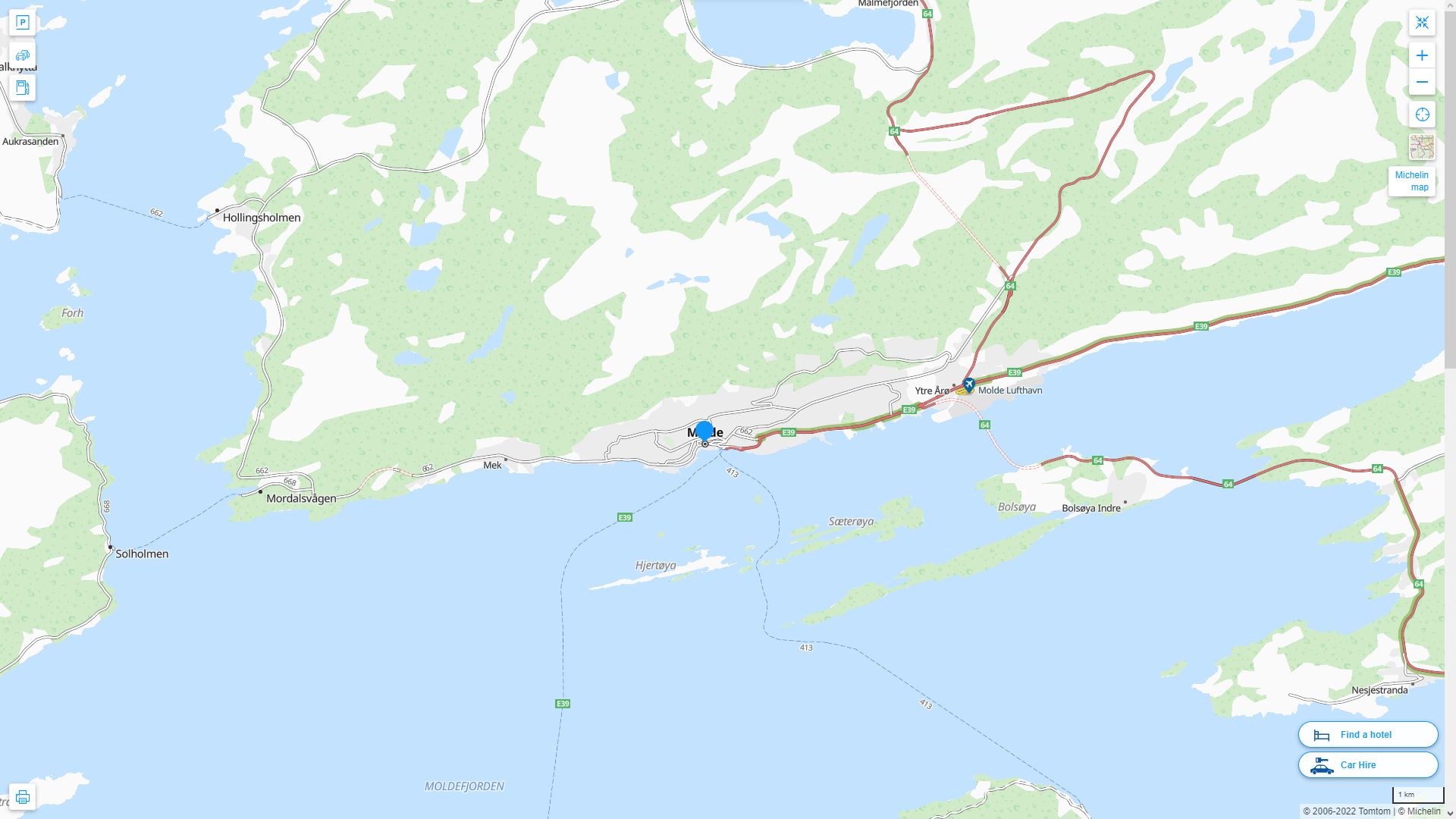 Molde Highway and Road Map